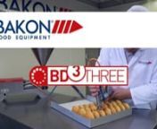 Small and powerful: the BD 3 by BAKONnThe BD 3 is our latest addition to our range of depositing machines: small in size, big in performance.nThe BAKON BD 3 is a small table top depositing machine to suit small production companies such as small confectioners, caterers, hotels and restaurants. Due to its ease of use the BD 3 increases your production capacity and also makes it possible to easily enlarge your variety of products. This compact and table top depositing machine is available in three