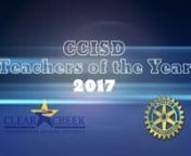 Clear Creek ISD Teachers of the Year are Brookwood Elementary School teacher Magali Gutierrez and Bayside Intermediate School teacher Lauren Means.