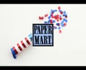 These super easy and safe DIY Patriotic Confetti Party Poppers are the perfect way to celebrate July 4th with the whole family. This craft is easy enough for kids to make! nnFull Blog Post: https://paperm.art/prtypoppersnnHere&#39;s what you&#39;ll need to get started:nn- 2” x 6” White Gloss Mailing Tube :http://ow.ly/gEtU30czhpW n- 9/16