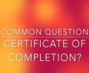 After finishing all elements of the online marriage prep class, couples receive a Certificate of Completion to present to their church.