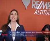 Remax Altitude is the first Remax office located in Green Valley Ranch, Colorado. With agents that speak both English and Spanish they will bring their expertise to better serve you.nContact them at: 303-720-3309 or visit their website at: Remax-Altitude-co.comnnVideo produced by Viviana Madroñero and Milter Herrera.nEdited by Viviana Madroñero.nAll rights reserved.