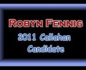 Outstanding ultimate and team player, a dynamic woman and community leader, it is with pleasure I provide this 4-minute video in support of Robyn Fennig for the 2011 Callahan Award.Keep in mind that these highlights are derived from only one single tournament.nnPlease visit: Robyn Fennig for Callahan 2011 at: saucyultimate.blogspot.com/nnComments, feedback or recommendations to:n“SedgDad-video@yahoo.com”nnMusic ; “Up, up, and Away” Kid CuDiMan on the Moon: The end of Day.