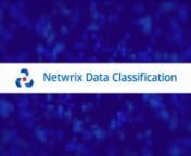Netwrix Data Classification is a software platform that helps you solve your most critical data security, content optimization and compliance needs, regardless of where your data is located.nnLearn more at https://www.netwrix.com/classify.nnData is the lifeblood of every organization. Do you know where your organization’s sensitive and regulated data is? Is it stored only in safe locations? Can you remove duplicate or outdated documents to minimize security and compliance risks? Can you do all