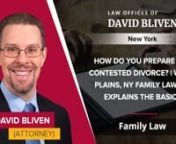 blivenlaw.net/nnLaw Offices of David Blivennn19 Court St., Suite 206,nWhite Plains, NY 10601nUnited Statesn(914) 468-0968nnThough it may be more difficult to prepare for a contested divorce if you’re dealing with an uncooperative spouse, it is possible to do so. Your preparation should focus on the areas where you think the other party is most likely to raise opposition or refuse to cooperate. nFor instance, let’s say you are concerned that the other party isn’t going to give you a separat