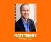 Matt Tenney works to develop highly effective leaders and sales professionals who achieve extraordinary, long-term business outcomes – and live more fulfilling lives – as a result of realizing high levels of self-mastery and more effectively serving and inspiring greatness in the people around them. Matt is a social entrepreneur and the author of the highly acclaimed books Serve to Be Great: Leadership Lessons from a Prison, a Monastery, and a Boardroom and The Mindfulness Edge: How to Rewir