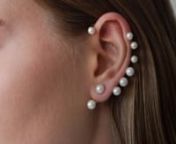 Pearls - nausznica lewa pozłacana z perłą na sztyfcie from perla