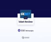 A video review of 1xbet Online Casino.nnThe review is divided into sections of, General Data, Payment Methods, Games and Customer Support.nnRead the full review at: https://casinoble.ca/online-casinos/1xbet/nnCasinoble is a comparison site for casinos and betting sites.nn------------------------------nPlay responsiblyn18+ onlynnVisit https://www.gamblingtherapy.org/ or https://www.gamtalk.org/ if you suspect you have a gambling problem.