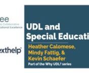 Heather Calomese, Director of Special Education at the CA Dept. of Education, and Kevin Schaefer, Director of Inclusive Practices at the Supporting Inclusive Practices Project, join Mindy Fattig, Senior Advisor at the CA Collaborative for Educational Excellence, to discuss Universal Design for Learning, Students with Disabilities, and the connections between the two. This video includes advice for teachers to begin classroom-level implementation of UDL and also for school and district leaders lo