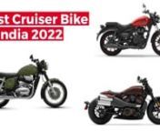 Best Cruiser Bikes in IndiannDo you like to ride cruiser bikes? Riding your passion cruiser bike? Are you looking for a good cruiser bike? This video is all about the best cruiser bikes.nn• Royal Enfield Classic 350 - (Engine Capacity 349 cc, Mileage 35 kmpl, Max Power 20.2 bhp).nPrices - Starting from 1,90,205 INRnn• Royal Enfield Meteor 350 - (Engine Capacity 349 cc, Mileage 35 kmpl, Max Power 20.2 bhp).nPrices - Starting from2,05,769INRnn• Jawa 42 - (Engine Capacity 293 cc, Mileage
