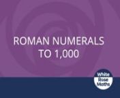 Y5 Autumn Block 1 TS1 Roman numerals to 1000 from ts 1000