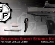 In this video we go over the installation of the Solomon Short Stroke Trigger Kit for the LC9 and LC380 Pistols.nnTimelinenOverview starts at 0:05.nTools required at 0:48.nInstallation Instructions at 2:04.nTrigger Adjustment at 18:39.nnBe sure to follow us on social media to stay up to date on all things Galloway Precision!nnFirearms Friendly:nhttps://firearmsfriendly.com/profile/?gallowayprecision/nnFacebook:nhttp://facebook.com/gallowayprecisionnnInstagram:nhttp://instagram.com/gallowayprecis
