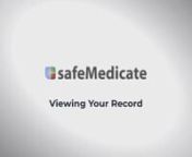 This video shows learners how to view their record in safeMedicate.