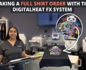 Making a Full Shirt Order With the DigitalHeat FX System &#124; Production RunnnIf you are looking to make a full shirt order, the DigitalHeat FX system is the perfect way to do it.nnWith this system, you can make one shirt or a big order, and the quality will be the same. This system uses a digital file to print your designs onto transfer paper. nnThe transfer paper is then placed onto the shirt using a heat press. The heat press allows for a high level of detail and accuracy when printing designs o