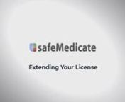 This video shows safeMedicate users how to extend their license.
