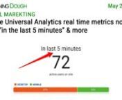 https://www.morningdough.com/?ref=ytchannelnGet the daily newsletter in your inbox:nnRead the full newsletter here:nhttps://www.morningdough.com/stories/google-universal-analytics-real-time-metrics-now-titled/nnMorning Dough (25/05/2022) - Google Universal Analytics real time metrics now titled “in the last 5 minutes”nnGood morning!nnIn today’s edition:nn� Google’s My Ad Center lets users control their ad experience, follow brands.n� Twitter Tests New Option to Start a Space About a