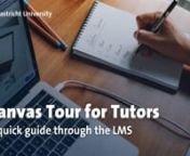 This video introduces Maastricht University tutors to Canvas in 4 minutes. It explains the UM specific layout and content, how to interact with tutor groups in Canvas, and what integrated tools are available for use. nnLearn more about UM Canvas by going to: https://library.maastrichtuniversity.nl/education-support/canvas-support/