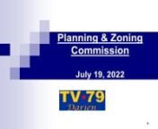 Planning &amp; Zoning Comm7-19-2022nnAGENDA:http://www.darienct.gov/filestorage/28565/29473/31770/31772/80635/PZC_07.19.2022ag.pdfnnTIME STAMPS:nn0:00-PUBLIC HEARINGnn nnProtected Town Landmark #11, Special Permit Application #329, Town of Darien, 40 &amp; 46 Great Island.Proposal to designate the stable building located at 46 Great Island as a Protected Town Landmark, under Section 1051 of the Darien Zoning Regulations.nnPROTECTED TOWN LANDMARK ASPECT OF THIS APPLICATION HAS BEEN WITHDR