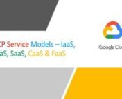 GCP Service Models – IaaS, PaaS, SaaS, CaaS & FaaS.mp4 from gcp saas
