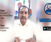 Mr. RL Venkatachalam Testimonial About MBBSCouncil Services from RL_9v5k4Ysg