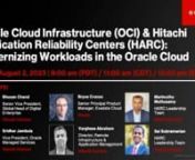 The convergence of Oracle Cloud Infrastructure (OCI) and Hitachi Application Reliability Centers (HARC) to magnify outcomes for customers.nnTech giants Oracle and Hitachi Vantara are marching together to magnify cloud outcomes. Join us for the Oracle and Hitachi Vantara virtual event, where we discuss how businesses can get the most out of OCI and HARC. Oracle experts will discuss the challenges IT leaders face in this new normal: the pressure to step up innovations, move faster in meeting custo