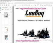 https://www.heydownloads.com/product/leeboy-l150-l250-l500-tack-distributor-operations-service-parts-manual-sn-1009317-pdf-download-2/nnLEEBOY L150 L250 L500 Tack Distributor Operations, Service &amp; Parts Manual SN 1009317 PDF DOWNLOADnnLanguage : EnglishnPages : 110nDownloadable :YesnFile Type : PDF