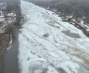Ice Jam Observation flight for the Elkhorn River - Streaming images live back to the US National Weather Service Omaha/Valley Office.