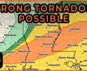 A level 2 out of 5 slight risk of severe weather stretches from near Houston all the way to Birmingham. There’s also a level 3 out of 5 enhanced zone. Strong to severe thunderstorms with damaging winds, hail and a few tornadoes are expected. MyRadar meteorologist Matthew Cappucci has an update.