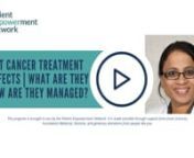 What should breast cancer patients know about treatment side effects? Expert Dr. Bhuvaneswari Ramaswamy shares common treatment side effects and explains her perspective on how to manage specific side effects for improved quality of life.nnDr. Bhuvaneswari Ramaswamy is the Section Chief of Breast Medical Oncology and the Director of the Medical Oncology Fellowship Program in Breast Cancer at The Ohio State College of Medicine. Learn more about this expert: https://cancer.osu.edu/find-a-doctor/se