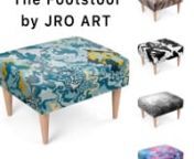 FOOTSTOOL by JRO ARTnnAdd a touch of elegance, intrigue, and charm to your space with the Footstool by JRO ART – a decorative, practical, and multi-functional piece that pairs perfectly with our expertly crafted Occasional Chair. While the Footstool is a favorite home furnishing that can be used in various ways, such as additional seating, a side table, or a decorative accent, its plump and sumptuous padding makes it particularly ideal as a Footstool.nnUpholstered with ChiChi Furnishing Velour