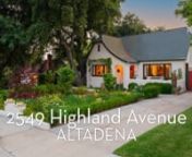 2549 Highland Avenue, Altadena, CA 91001 - Real Estate For Sale - ©2023 NPW