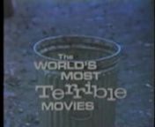 Trashcan interstitial for The World&#39;s Most Terrible Movies, a late night movie package show that was shown on ABC affiliate KIMO in Anchorage, Alaska in the late 1970s and early 1980s. These old interstitials and ads were sent to me about three years ago by Richard Gay, who not only came up with the concept of the show but also was in charge of promotion.nnHopefully, old horror fans will enjoy these short clips.