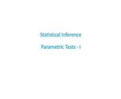 Having looked at the basic concepts of statistical inference, we’ll now look at standard parametric tests. This is part of the Exploratory Data Analysis unit in Digita Schools post graduate diploma in data Science https://www.digitaschools.com/course/data-science-online-masters/, carrying 120 UK credits and 60 European credits giving you fast track access to final module of a Masters degree programme at UK and European universities either online or on campus. nnTry our free coursenhttps://lear