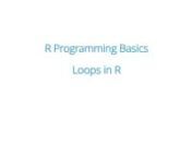 In this tutorial we’ll learn how to write Loops in R.This is part of the Exploratory Data Analysis unit in Digita Schools post graduate diploma in data Science https://www.digitaschools.com/course/data-science-online-masters/, carrying 120 UK credits and 60 European credits giving you fast track access to final module of a Masters degree programme at UK and European universities either online or on campus. nnLike if-else statements, loops are commonly used in data science related programming