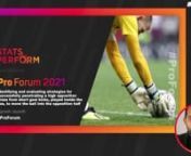 Vignesh Jayanth presents at the 2021 Pro Forum.nnThrough applying tracking and event data, Vignesh’s project focuses on an approach to identify and evaluate the best-attacking strategies to penetrate a high opposition press from short goal kicks to move the ball into the opposition half.