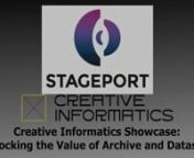 Stageport took part in our &#39;Unlocking Hidden Value in Datasets&#39; session at the Creative Informatics Innovation Showcase on Tuesday 8th June 2021. Find out more at https://creativeinformatics.org/innovation-showcase-2021/