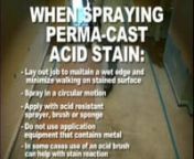 Perma-Cast® Sierra Stain™ is a penetrating, reactive stain that chemically combines with cured concrete to produce permanent, variegated coloring effects.Perma-Cast® Sierra Stain™ is suitable for exterior hardscapes, artificial rock formations, interior floors, walls, statuary, and countertops.Expect wide color variations, mottling and unevenness of the color.Each application of Perma-Cast® Sierra Stain™ produces unique results.nnButterfield Color®n625 W Illinois AvenAurora, IL 6
