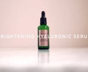 Formulated with narcissus extract, Brightening Hyaluronic Serum unifies skin tone and restores radiance to dull skin. Hyperpigmentation is rebalanced, and skin looks more even and luminous.nnAHA Glycolic Acid accelerates skin’s natural renewal process and provides an even exfoliation. Hyaluronic acid delivers intense hydration, plumping and smoothing away fine lines. Potent plant oils play their part too - Bilberry fruit extract provides antioxidant protection for the skin, helping to support
