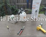 DIY to making your very own portable shower for &#36;40.nnItems: n1. 1 Gal. Pump Sprayernhttps://www.homedepot.com/p/HDX-1-Gal-Pump-Sprayer-1501HDXA/307766754n2. Handheld Shower Headnhttps://www.homedepot.com/p/RINSE-ACE-1-Spray-2-in-Single-Freestanding-Handheld-Adjustable-Shower-Head-in-White-96900/304864266n3. 1/4