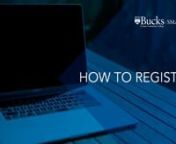 Learn how to register for credit classes at Bucks using Self-Service.