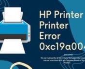 Disclaimer : We are trustworthy &amp; Third-Party Brother Support Service provide. We are not associated with any Company, Brand or any Specific Product.nHP Printer Error 0xc19a0042 Solved. nFor more Call : +1(877) 579-1988 or Visit : https://tinyurl.com/kuewv34b​nnThe reason behind the HP Printer Error Code oxc19a0042 is the mistakenly configured system settings in the Windows registry.nnSteps to Fix HP printer Scanner Error oxc19a0042 :nn1- First, scan the computer with a repair tool of your