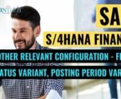 �� In this video you will learn about Other Relevant Configuration - Field Status Variant, Posting Period Variant as a part of SAP S/4HANA Finance training.nn�� For Corporate/Group training: Checkout https://www.zarantech.com/corporate-training/nn�� And don&#39;t forget to Follow our SAP Learner Community page, https://www.linkedin.com/showcase/sap-learner-community/nnFor More Info:nhttps://www.zarantech.com/sap-s4hana-finance-training/nnContact: +1 (515) 309-7846 (or) Email - info@zaran