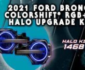 Style your truck with this ColorSHIFT® RGB+W Headlight DRL Upgrade for the 2021 Ford Bronco from ORACLE Lighting. nnFeaturing our high-performance RGB+W chips, this kit allows you to use the existing DRL feature on your Ford Bronco LED Headlights and easily convert it to color-changing DRLs while maintaining a true white DRL function. Upgrade your lights to any color imaginable and instantly switch over to a crisp white OEM DRL color. nnThese 2021 Ford Bronco ColorSHIFT® RGB+W DRL boards can m