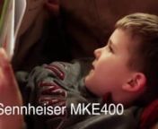 Today, I found out I was the lucky winner of a prize drawing for a Sennheiser MKE400 microphone. Not a bad prize if I do say so!Special thanks to Digital Video Midwest. (www.digitalvideomidwest.com)nnI quickly threw it on the T2i and asked both of my boys to read for me. Aaron was even nice enough to read the same page twice, giving us this side-by-side comparison.nnHere&#39;s the line from the book:n