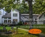 Book Nature&#39;s Retreat Today!nhttps://www.deepcreekvacations.com/booking/natures-retreatnn───────────────────────nnThere is no better place to reunite with friends and family than Nature&#39;s Retreat! This spectacular spacious lakefront vacation home has lots of fun amenities along with scenic water views. nnHighlighted by a floor-to-ceiling fireplace, the great room is a welcoming spot that overlooks the lake. Kick-back on comfortable furnishings to wat