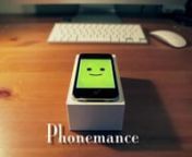 Phone + Romance = PhonemancennA Valentine&#39;s Short by Ethereal Pictures.nTo all the guys out there, stop spending so much time with your phone (or any of your gadgets or video games). It cannot replace a real love from a human being. Be a man. Go out there and express your true feelings to the one you love!nnWritten, directed and filmed by:nSamuel Yangnwww.youtube.com/samuelyangfilmsnnCo-directed and starring himself:nJimmy ChaonnMusic by:nDavid Choinhttp://www.youtube.com/davidchoimusicnhttp://d