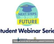 Planning to attend or enroll at Leeward Community CollegennCome and hear about how to make your first year successful at Leeward Community College. Learn how to maximize your time as an engaged student and how to find your resources.