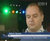 Zespół Wiadomości TVP poprosił Adama Kuziora o kilka słów na temat przebojów które będą królowały na światowych parkietach w sylwestrową noc. Nagranie miało miejsce podczas przygotowań do balu sylwestrowego organizowanego przez firmę LEGATO.