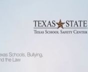 Bullying and cyberbullying are at the top of the list of many parents and educators around the world when it comes to the issues they are most concerned about. In 2011, Texas HB 1942 was passed to address how schools shall make their campuses safer for all students specifically regarding the issues of bullying and cyberbullying. The Texas School Safety Center has a created a short video that explains Texas HB 1942 in simple terms that administrators, teachers, and parents can easily understand.
