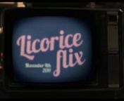 LICORICE FLIXnEdible Movie Mosaicsnby Jason MeciernnOpening ReceptionnFriday, November 4n7 to 10pmnniam8bitn2147 W. Sunset Blvd.nLos Angeles, CA 90026nwww.iam8bit.comnn......................nnArtist JASON MECIER has chosen some of his favorite icons from the silver screen, creating large-scale portraits made exclusively out of Red Vines!nnYes, that&#39;s right!nnEvery piece of art hanging on the walls of this LICORICE FLIX exhibition is an edible movie mosaic, comprised entirely of that favorite the
