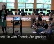 A brief look (1 min, 22 secs) at Grace Lin&#39;s response to a third grader&#39;s question about her favorite book that she has written, with a little Mandarin at the end.